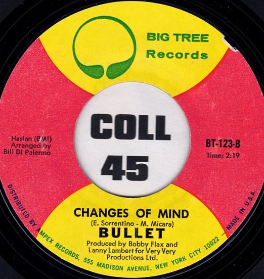 Bullet - Changes Of Mind b/w White Lies, Blue Eyes - Big Tree 7"