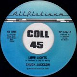 Chuck Jackson – Love Lights b/w Instrumental – All Platinum 7″