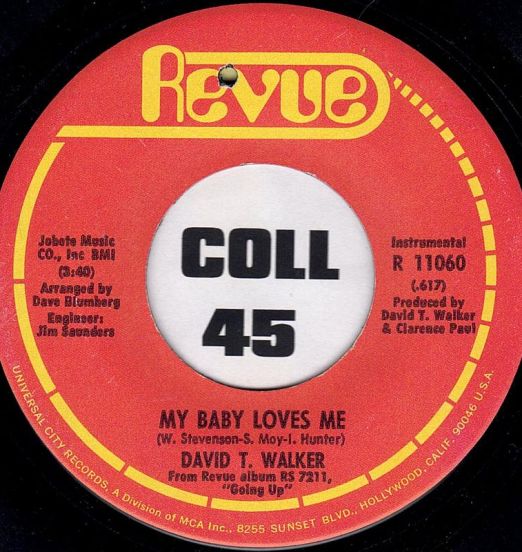 David T. Walker - My Baby Loves Me b/w Can I Change My Mind - Revue 7"