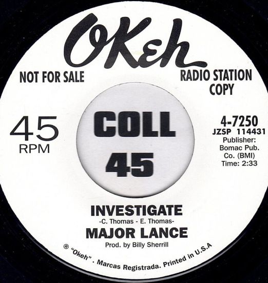Major Lance – Investigate b/w The Beat - Okeh 7"