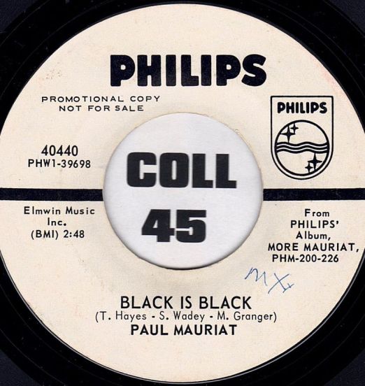 Paul Mauriat - Black Is Black b/w Reach Out I'll Be There - Philips 7"