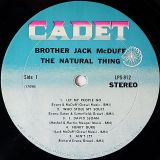 Brother Jack McDuff – The Natural Thing – Cadet LP