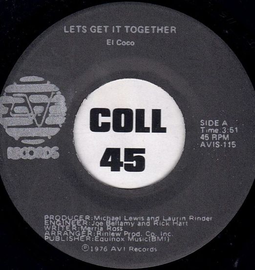 El Coco – Lets Get It Together b/w Fait Le Chat (Do The Cat) - Avi 7"