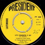 Latimore – Let’s Straighten It Out b/w Ain’t Nobody Gonna Make Me Change My Mind – President UK 7″