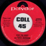 La Toya Jackson – Stay The Night b/w Camp Kuchi Kaiai – Polydor 7″