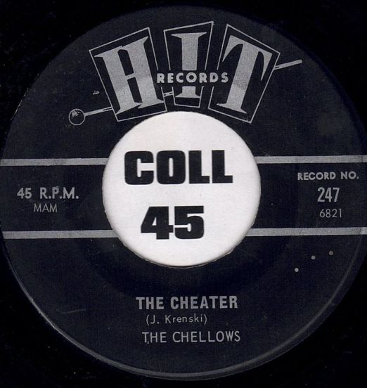 The Chellows - The Cheater b/w Ed Hardin - Sure Gonna Miss Her - Hi 7"