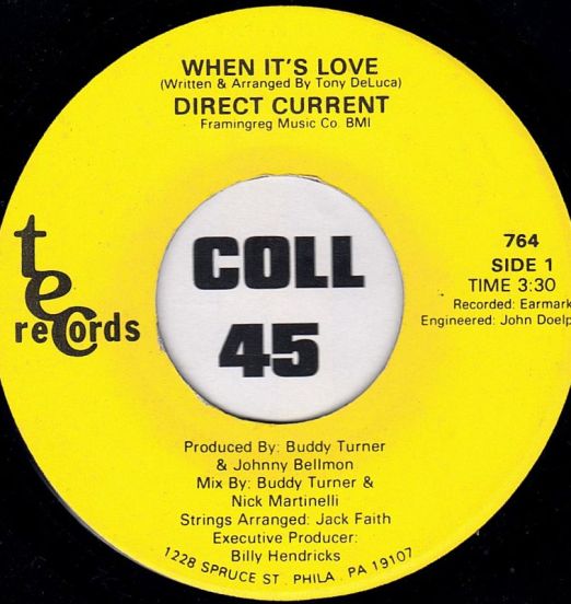 Direct Current - When It's Love SHORT b/w LONG version - Tec 7"