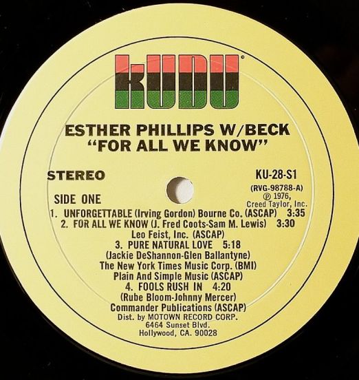 EstherPhillipsWithBeck-ForAllWeKnowLABEL
