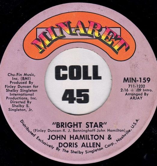 John Hamilton & Doris Allen - Bright Star b/w Them Changes - Minaret 7"