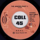S.O.U.L. – The Joneses Part I b/w Part II – Musicor 7″
