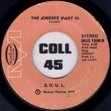 S.O.U.L. – The Joneses Part I b/w Part II – Musicor 7″