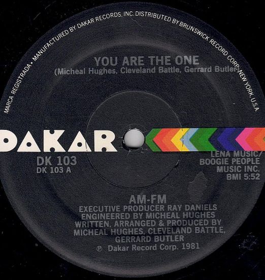 AM-FM - You Are The One b/w Instrumental - Dakar 12"
