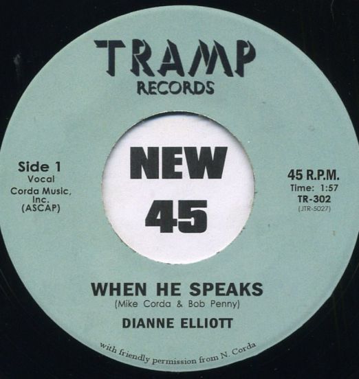 Dianne Elliott - When He Speaks b/w The Ring - Tramp GER RE 7"
