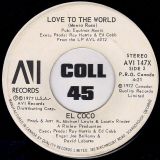 El Coco – Cocomotion b/w Love To The World – AVI 7″