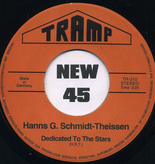 Hanns Schmidt-Theissen - Dedicated To The Stars b/w Blowing Blue Beat - Tramp GER 7"