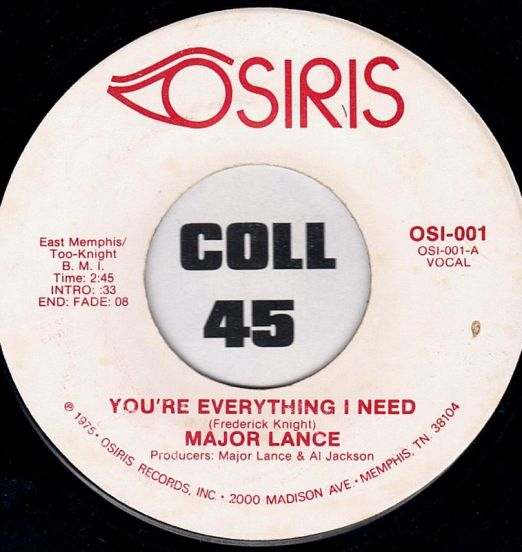 Major Lance - You're Everything I Need b/w Instrumental - Osiris 7"