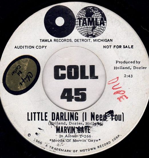 Marvin Gaye - Little Darling ( I Need You ) b/w Same - Tamla DJ 7"