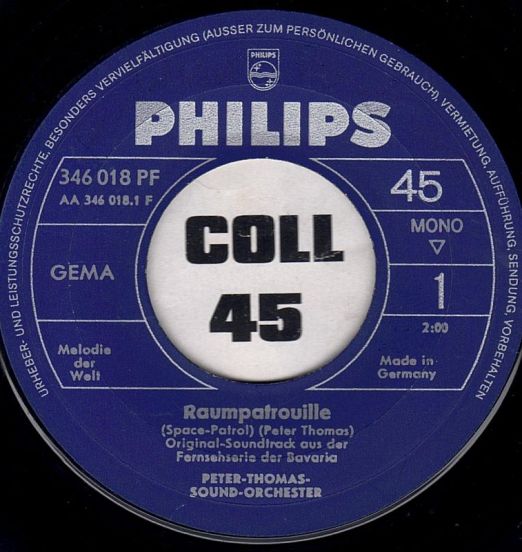 Peter-Thomas-Sound-Orchester - Raumpatrouille - Philips GER 7"