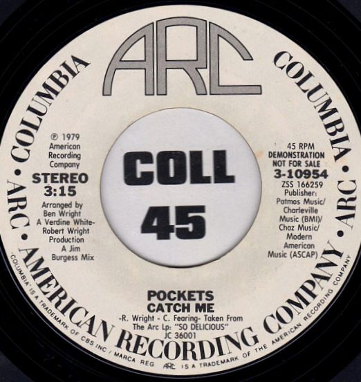 Pockets - Catch Me STEREO b/w MONO Version - ARC DJ 7"