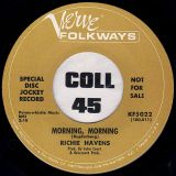Richie Havens – I Can’t Make It Anymore b/w Morning, Morning – Verve Folkways DJ 7″
