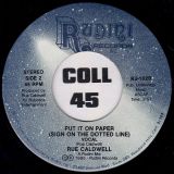 Rue Caldwell – Put It On Paper (Sign On The Dotted Line) b/w Same – Rudini 7″
