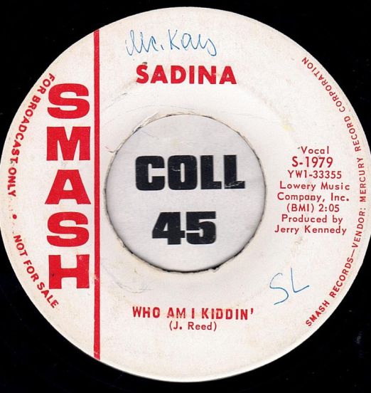 Sadina - Who Am I Kiddin' b/w I Want That Boy - Smash DJ 7"