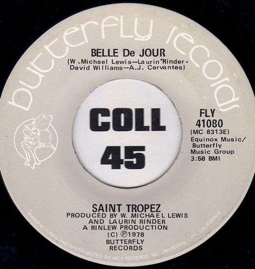 Saint Tropez - Belle De Jour b/w One More Minute - Butterfly 7"