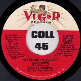 Street People – Never Get Enough Of Your Love b/w I Wanna Spend My Whole Life With You – Vigor 7″