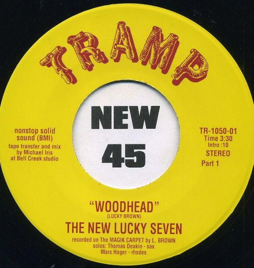 The New Lucky Seven - Woodhead Part 1 STEREO b/w  Part 2 MONO - Tramp GER 7"
