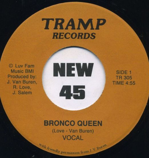 Van Buren - Bronco Queen (Vocal) b/w Instrumental - Tramp GER RE 7"
