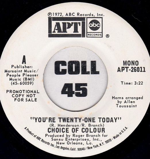 ChoiceOfColour-You'reTwenty-OneToday(Mono)