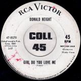 Donald Height – Girl Do You Love Me b/w Mister Ocean – RCA Victor DJ 7″