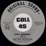 Dyke And The Blazers – Funky Broadway Part 1 b/w Part 2 – Original Sound 7″