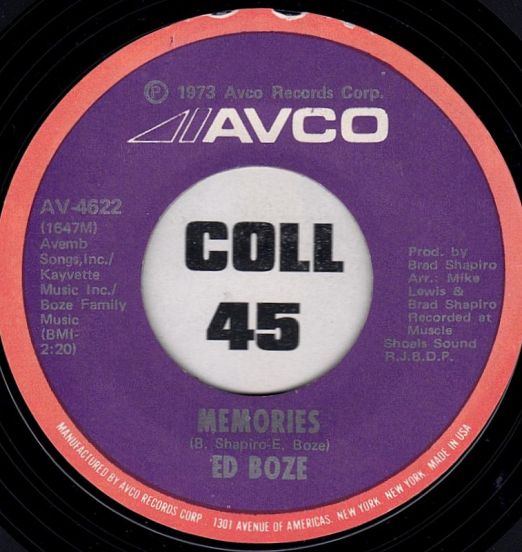 Ed Boze – Memories b/w Lonely – Main Line 7″