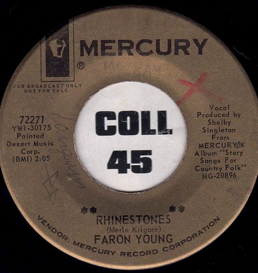 Faron Young - Rhinestones b/w Old Courthouse - Mercury DJ 7"