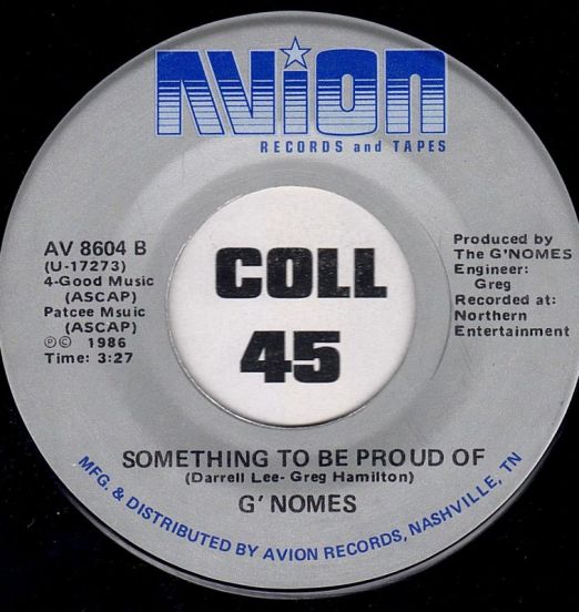 G'Nomes - Something To Be Proud Of b/w Sailing Away - Avion 7"
