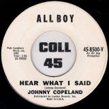 Johnny Copeland – Hear What I Said b/w Please Let Me Know – All Boy 7″