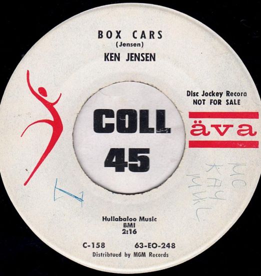 Ken Jensen - Box Cars b/w Cheap Blue - Äva DJ 7"
