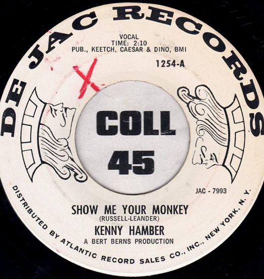 Kenny Hamber - Show Me Your Monkey b/w Time - De Jac DJ 7"