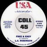 LC Robinson – Free & Easy b/w Instrumental – USA 7″