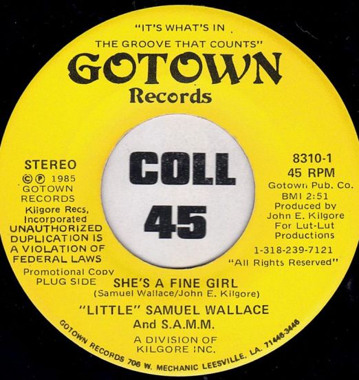'Little' Samuel Wallace And S.A.M.M. – She's A Fine Girl b/w Midnight Love Affair - Gotown DJ 7"