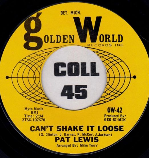 Pat Lewis - Can't Shake It Loose b/w Let's Go Together - Golden World 7"