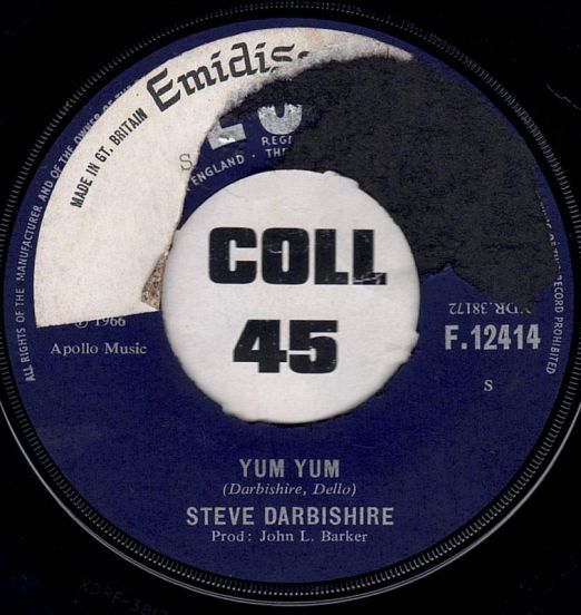 Steve Darbishire - Yum Yum b/w Kiss Away - Decca UK 7"