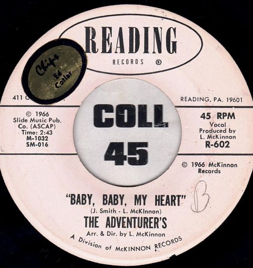 The Adventurer's - Baby Baby My Heart b/w Lover Doll - Reading 7"