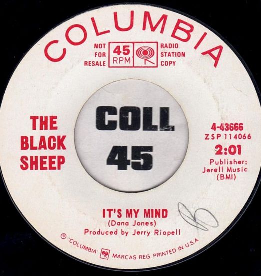 The Black Sheep - It's My Mind b/w Arthur - Columbia DJ 7"