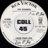 The Dynamics – I Need Your Love b/w Love Me – Rca DJ 7″