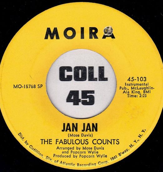 The Fabulous Counts - Jan Jan b/w Girl From Kenya - Moira 7"