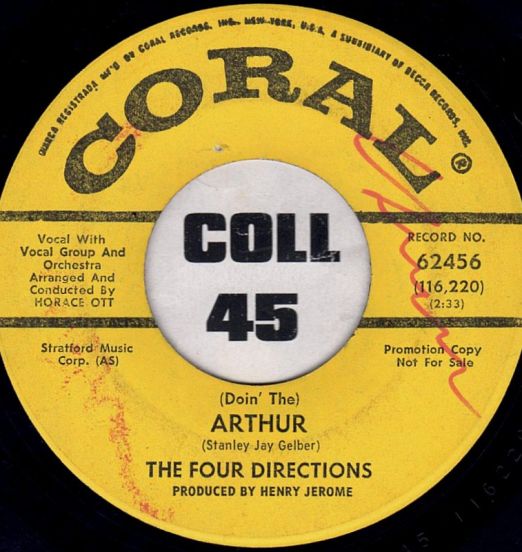 The Four Directions - (Doin' The) Arthur b/w Tonight We Love - Coral DJ 7"