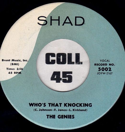 The Genies - Who's That Knocking b/w The First Time - Shad 7"