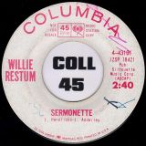 Willie Restum – A Hundred Pounds Of Clay b/w Sermonette – Columbia DJ 7″
